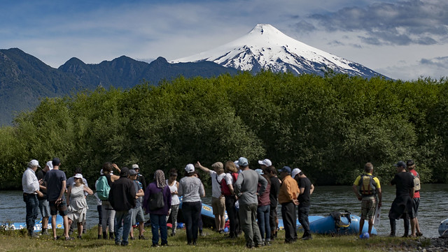 Behind, the Villarrica volcano